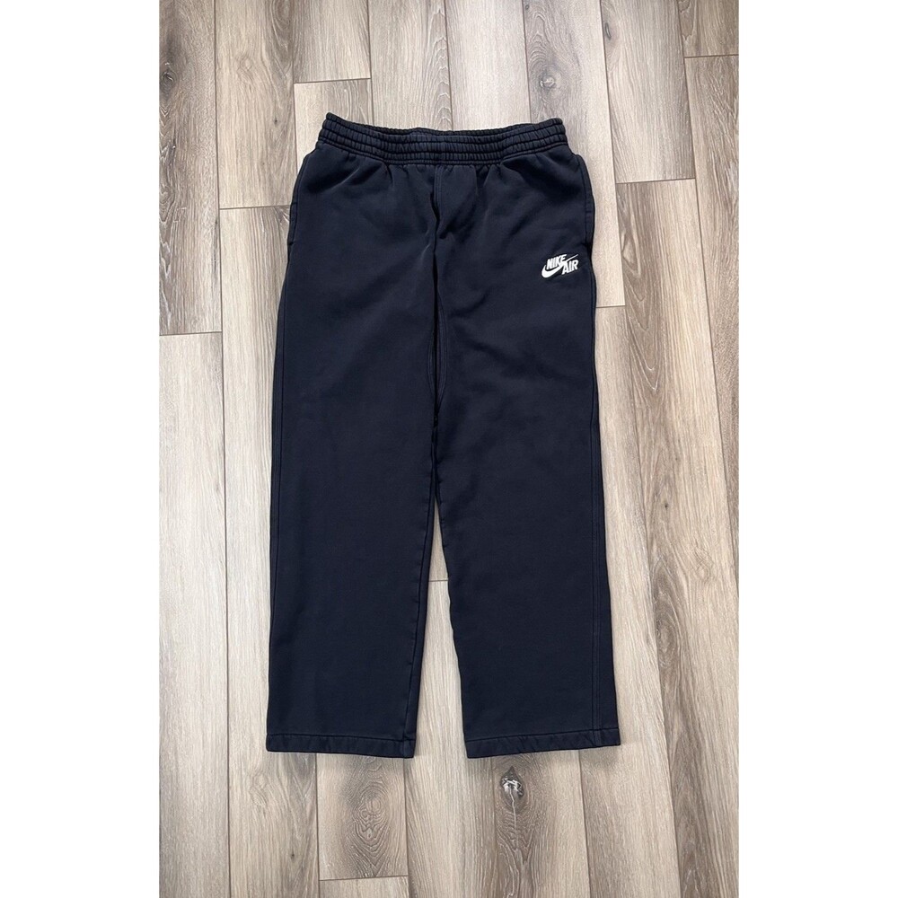 Nike Air Sweatpants Mens Medium Black Fleece Regular Fit Elastic Waist Pockets